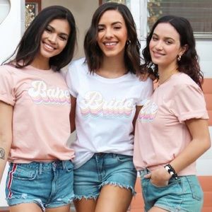 Bride retro white tee